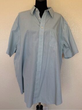 Short sleeve Checked Men's Button-Up Shirt